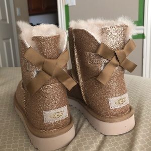 Short Gold Sparkly Uggs